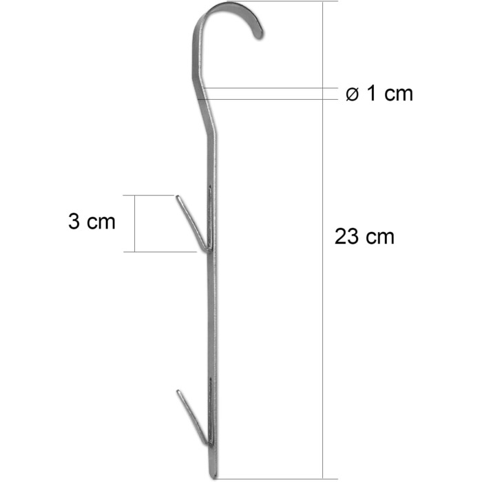 Набір гачків для коптильні 10 шт 23 см A&N