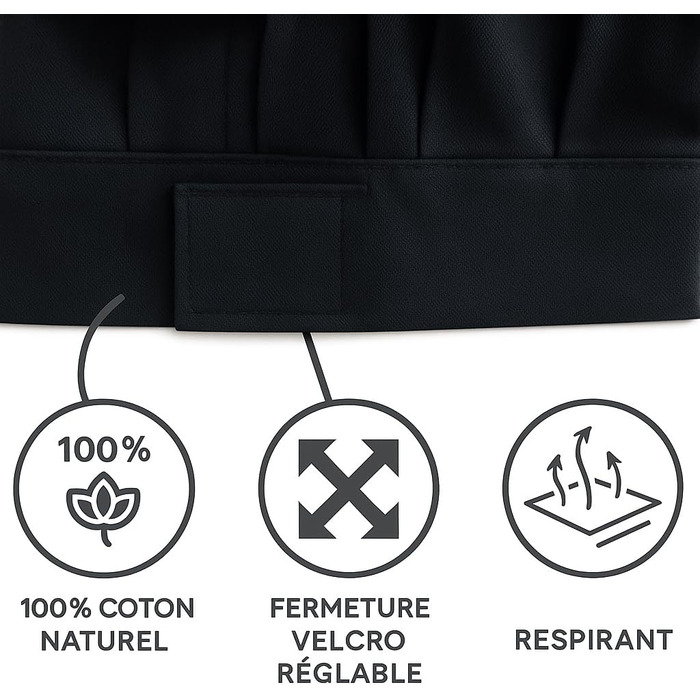 Шеф-кухар капелюх чорний Pet-Jos