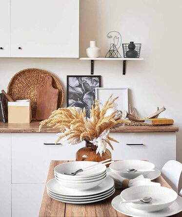 Набір тарілок на 6 персон, 12 предметів, сірий Amina Seltmann Weiden