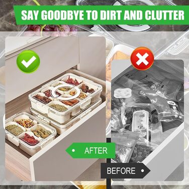 Органайзер для закусок з 8 відділеннями Kezidhp