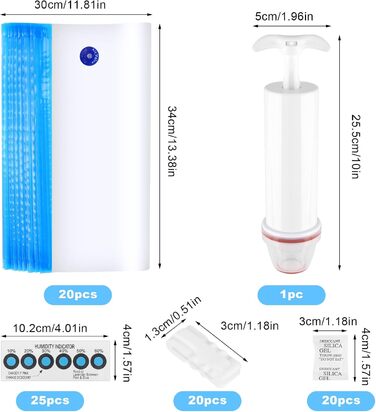 Комплект вакуумні пакети 20 пакетів 34 x 30 см MXTIMWAN