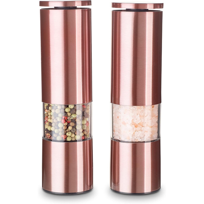 Набір млинків для спецій Echtwerk з 2 предметів, млинок для солі та перцю з високоякісної нержавіючої сталі з керамічним млином з ABS-пластику, ручний, для перцю, солі та чилі, (мідне виконання)