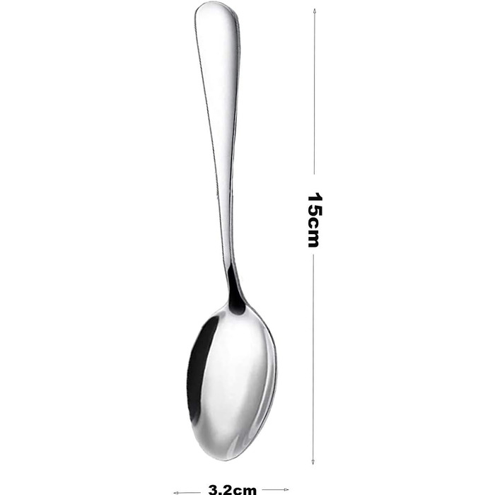Набір з 12 десертних ложок 15 см, нержавіюча сталь BESCH