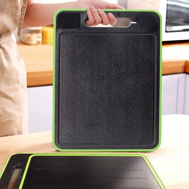 Разделочная доска с функцией размораживания Frost Away 36,5 х 25 см черный/зеленый HENGBIRD