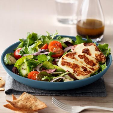 Набор пластиковой посуды для кемпинга на 4 персоны, 17 предметов, синий Odoland