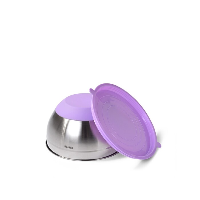 Миска з пластиковою кришкою  16x10 см 1500 мл Fissman