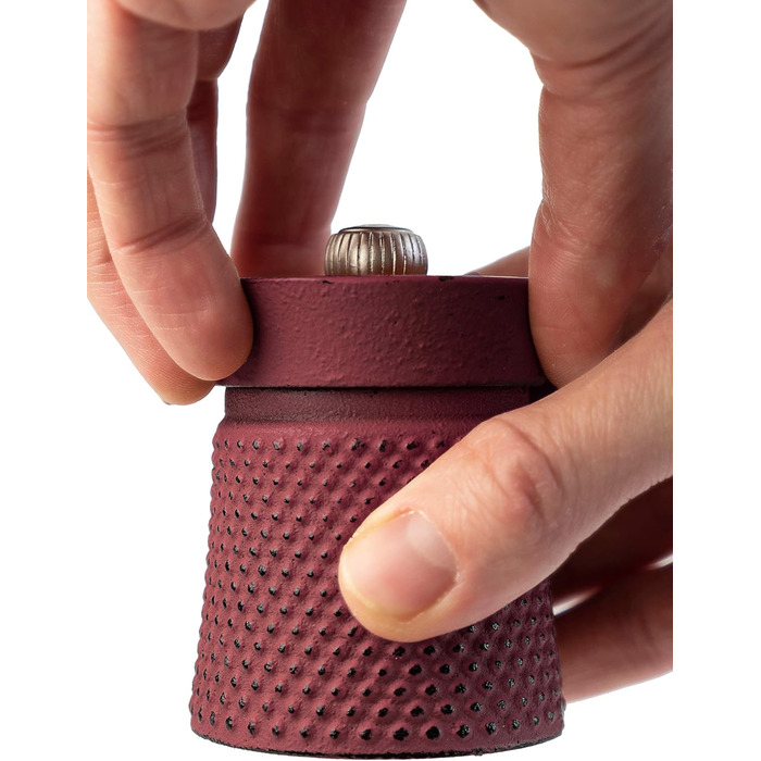 Млин для перцю Bali 8 см - сталевий млинок - класичне регулювання помелу - чавун - колір селадон зелений (червоний)