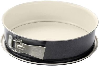 Сковорода Dr. Oetker Springform Ø 28 см BACK-TREND, форма для торта з плоским дном, кругла сталева форма для випічки з армованим керамікою антипригарним покриттям (колір кремовий/антрацитовий), кількість Одинарний