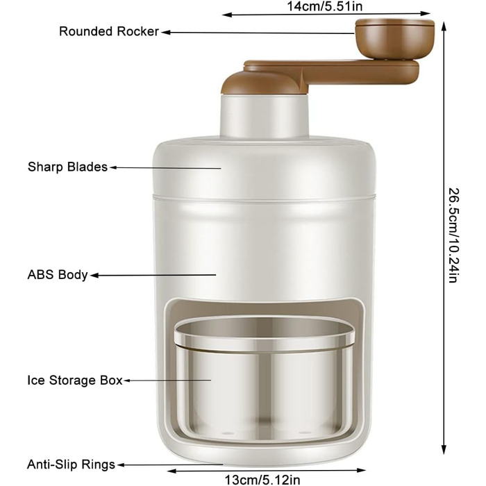 Ручний льодоподрібнювач 700 г Hggzeg