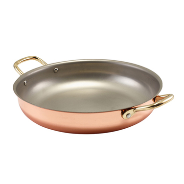 Сковорода для подачі 24.5*5 см, 1800 мл, кругла, мідне покриття GenWare