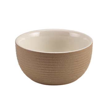 Миска круглая 350 мл, 11.4*5.6 см, Kava White Stoneware Ribbed, GenWare