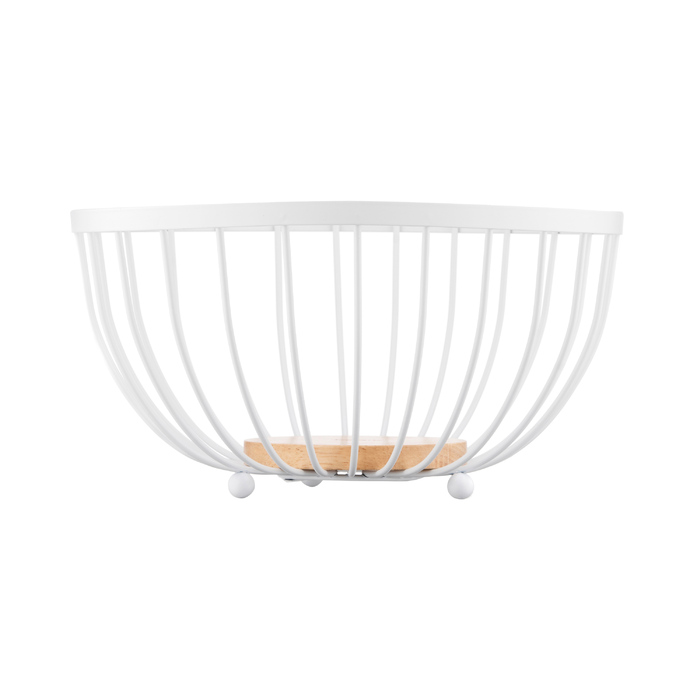 Корзина Ardesto Midori 25х25х13см, металл, дерево, белая