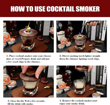 Набір для копчення коктейлів 15 предметів TMEOIIPY