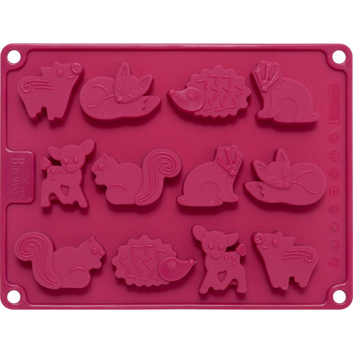 Форма для кексів у вигляді лісових тварин, 15,8 x 20,8 x 3,6 см, RBV Birkmann