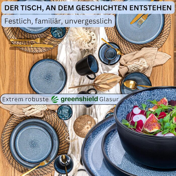 Кам&39яні миски для пасти, 6 предметів, набір мисок для пасти на 6 осіб, набір мисок, придатний для миття в посудомийній машині та мікрохвильовій печі, велика багатофункціональна миска темно-сірого кольору 750 мл VALUE COLLECTION (Aruba, набір посуду, 36 