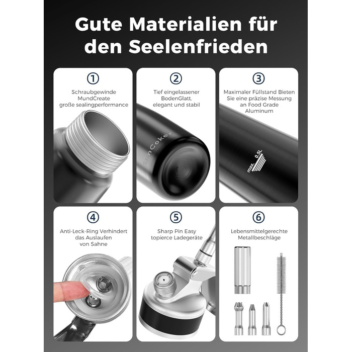 Диспенсер для вершків 500 мл чорний SimCoker