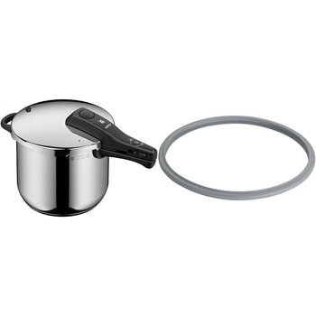 Л, скороварка, великий сигнал приготування, 2 рівні приготування, знімна ручка кришки, нержавіюча сталь Cromargan (скороварка скороварка 22 см), 6.5