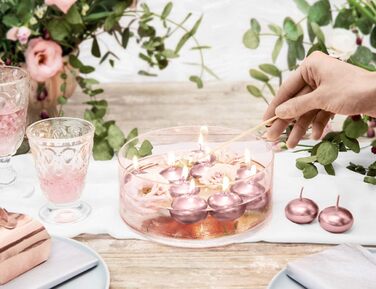 Плаваючі свічки 50 шт. 40 мм. рожеве золото Deko Haus