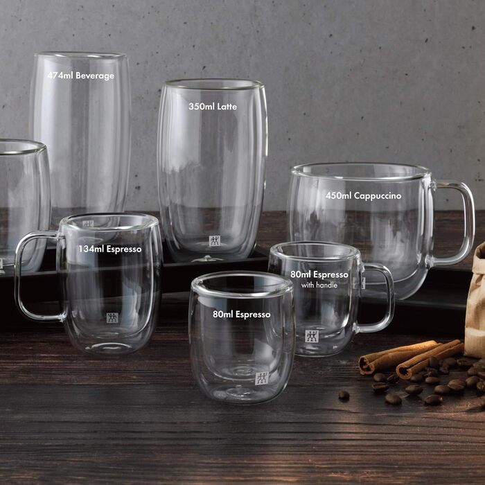 Набор стеклянных чашек для эспрессо 80 мл, 2 предмета Sorrento Plus Zwilling