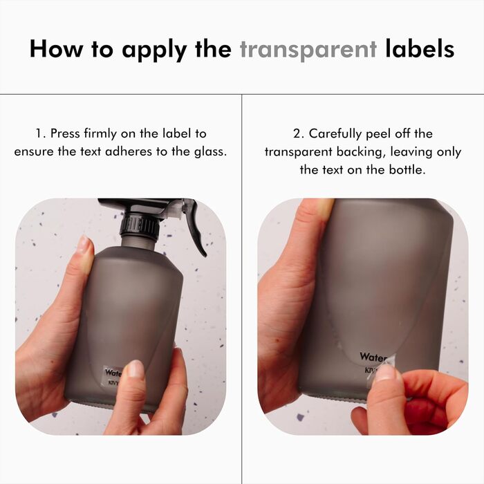 Розпилювач скляний 500 мл чорний, набір 2 предмети, KIVY