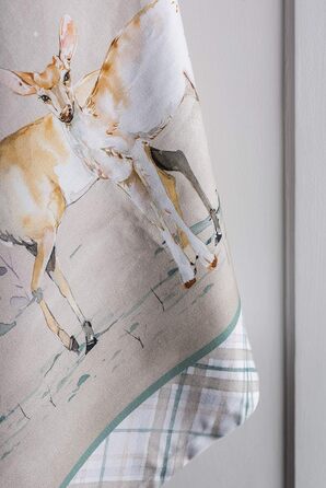 Набір із 3 багатоцільових кухонних рушників Maison d&39 Hermine Rural Christmas, 100 бавовна Барні рушники День подяки/Різдво (50 см x 70 см) (Олень у лісі)