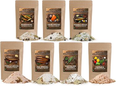Спеції для копчення для риби, м'яса, сиру та багато іншого 7 шт Moritz
