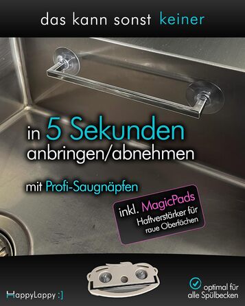 Тримач для кухонного рушника 20 см чорний snagger