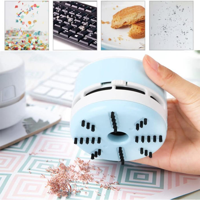 Міні-пилосос бездротовий 3 Вт білий-синій FineInno