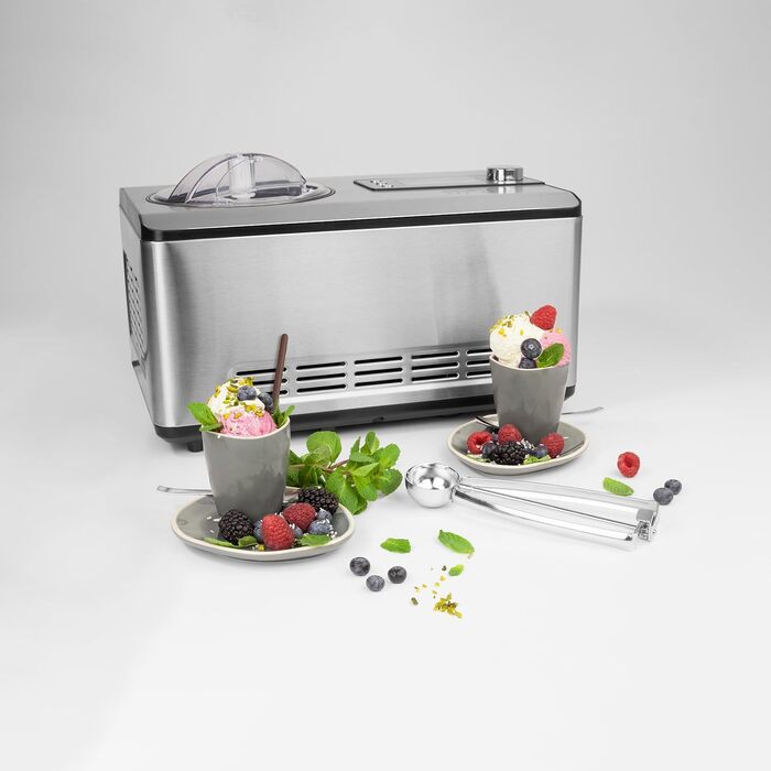 Машина для виробництва морозива та йогурту 2 в 1 з компресором 2 л Caso