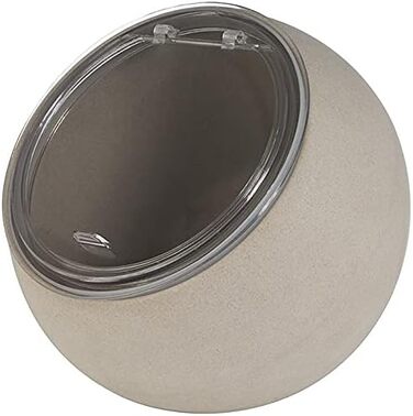 Сервировочный набор APS Moon - набор из 2 предметов 1 меламиновая миска (Ø 19 см) 1 откидная крышка с силиконовым уплотнителем, (бетонно-серый, Ø 19 см)