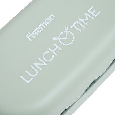 Ланч-бокс Fissman подвійний 19х9х8,7 см / 800 мл, колір зелений пластик (16744)