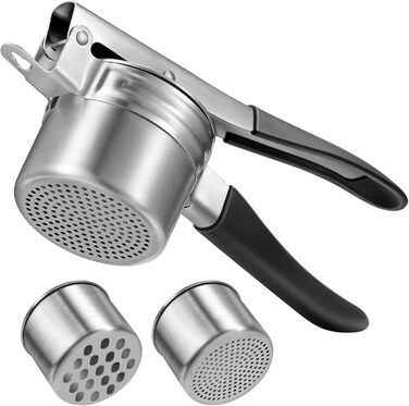 Пресс для картофеля с 2 сменными чашками, нержавеющая сталь Sopito