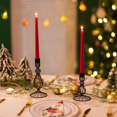 Матовий чорний підсвічник для конічних свічок Sziqiqi