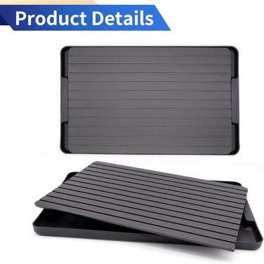 Дошка для розморожування 30 x 20 см з піддоном, чорний SYPEN