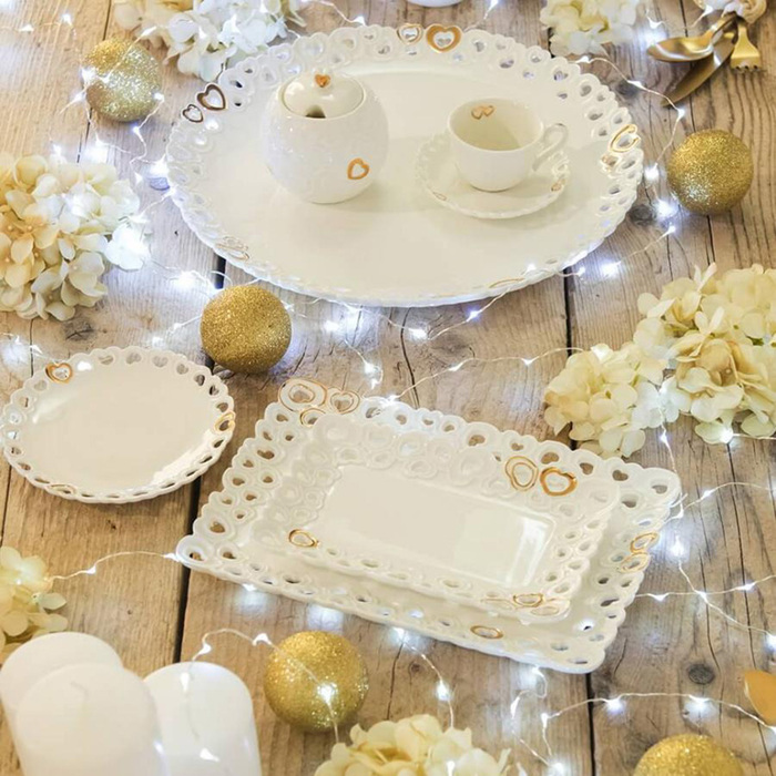 Цукорниця La Porcellana Bianca VALENTINO ORO, порцеляна, 270 мл