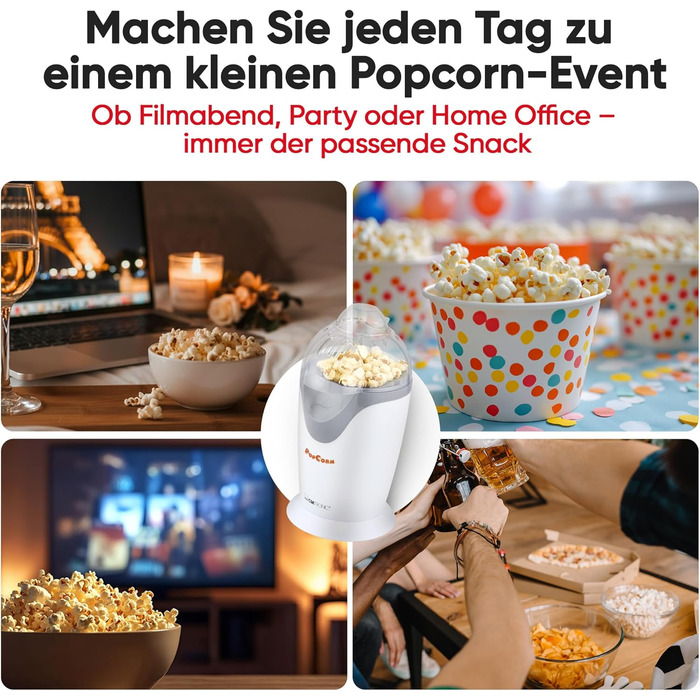 Машина для попкорну 1200 Вт, біло-сірий PM 3635 Clatronic