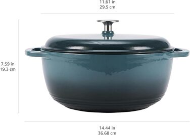 Чавунна форма для запікання Kitchen-Profi Basics круглої емальованої форми (сіра, 6,9 л)