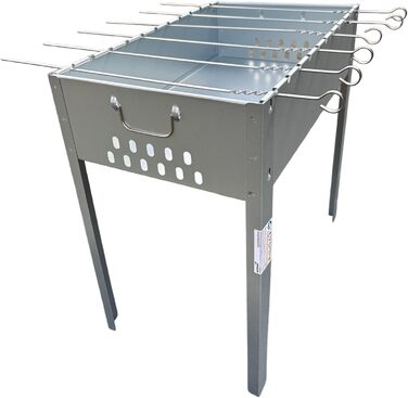 Портативний мангал включаючи 6 шампурів та решітку для гриля Grillpaul