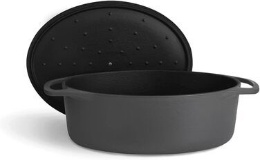 Кокотниця з кришкою 33 см овальна, сірий Springlane Kitchen