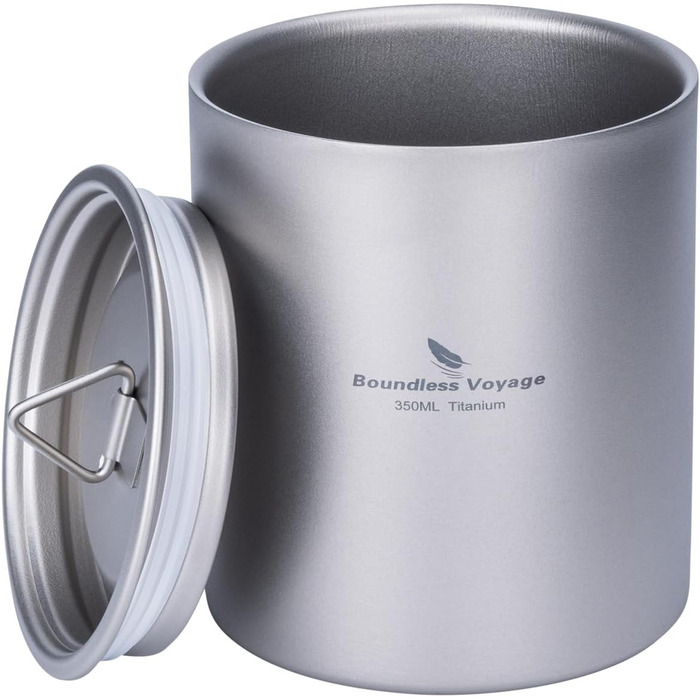 Титановая чайная чашка с двойными стенками 350 мл iBasingo