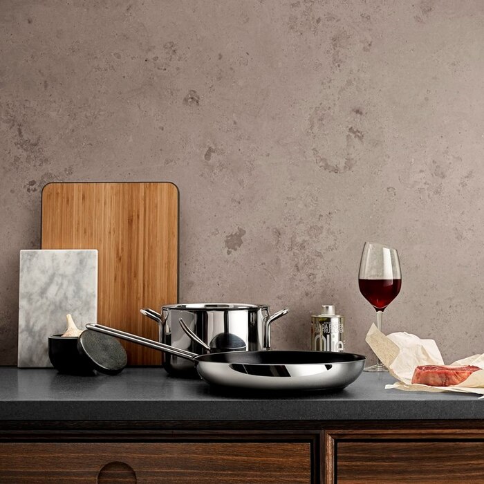 Сковорода Ø 26 см металік / чорна Stainless Steel Eva Solo