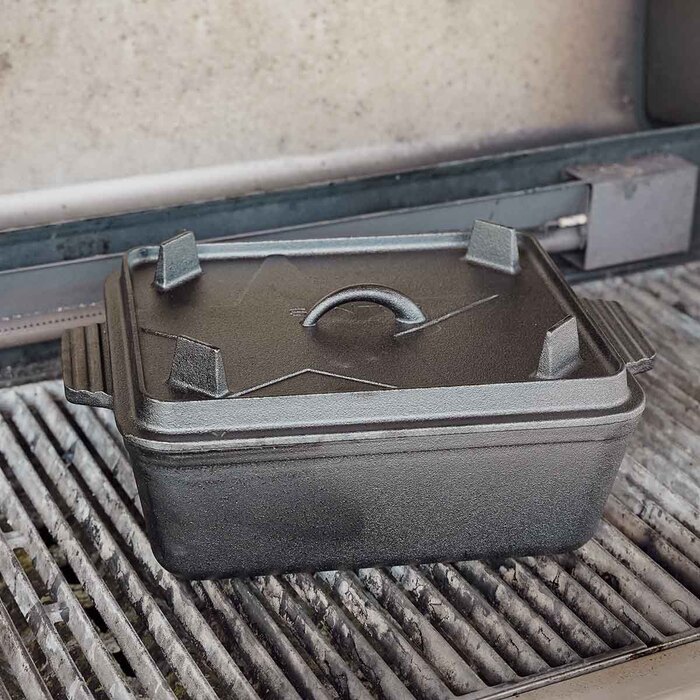 Форма для выпечки хлеба чугунная 34х24х14,5 см с крышкой Santos