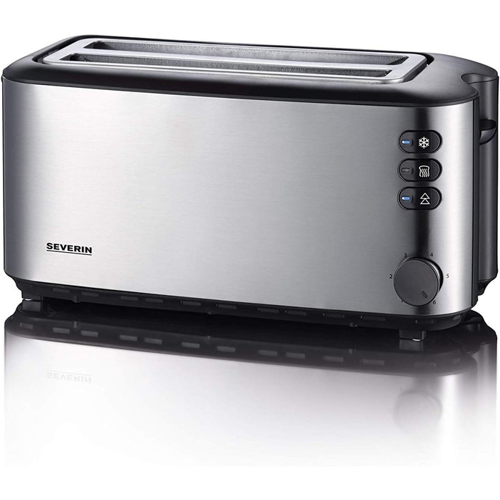 Скляний чайник SEVERIN з об'ємом наповнення 1,7 л XXL, потужний і компактний чайник в якісному дизайні, електрочайник з фільтром від накипу, 2200 Вт, скло з нержавіючої сталі, WK 3420 (комплект з тостером, 1 400 Вт)