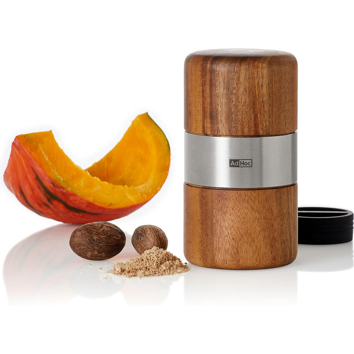 Млин для мускатних горіхів, 11,3 см, дерево/нержавіюча сталь AdHoc