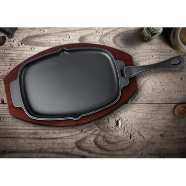 Чавунна сковорода зі знімною ручкою і підставкою 33,5х21 см GRILLI 777201 Код: 012734