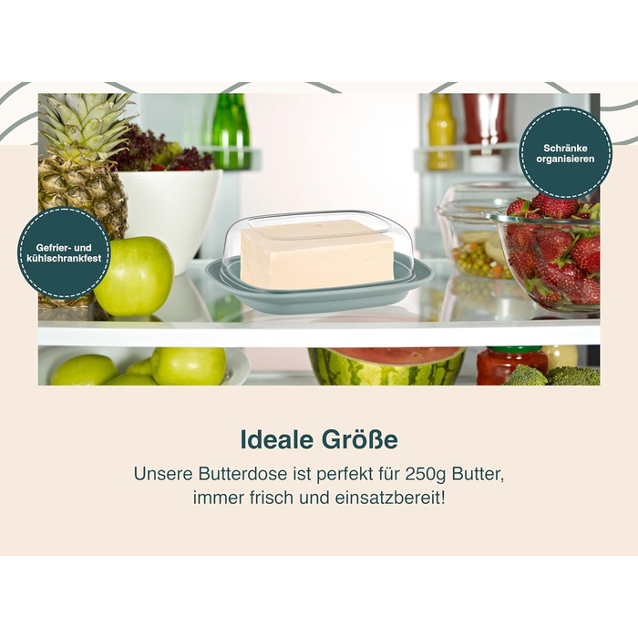 Масляна з пластиковою кришкою, 2 шт. uandu