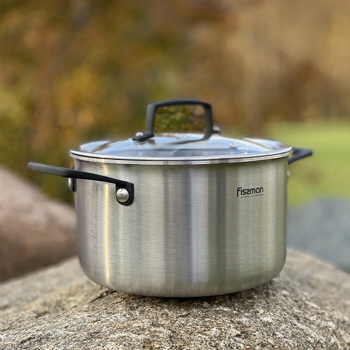 Каструля зі скляною кришкою 24 см 6 л LOREN Fissman