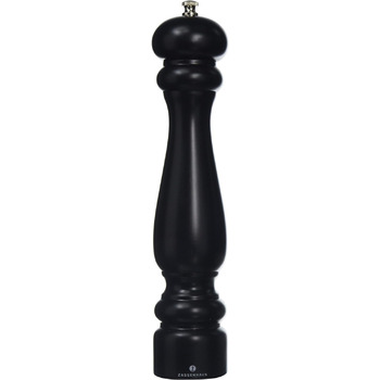 Млин для перцю Zassenhaus ПОТСДАМ , Помел регульований від дрібного до грубого, Керамічна шліфувальна машина Zassenhaus Зроблено в Німеччині , Ручний млин для перцю , Вже попередньо наповнений , Чорний матовий , 30 см 30 см Чорний