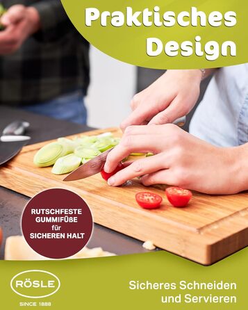 Обробна дошка 39 x 26 см, бамбук Basic Line Rosle