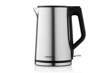 ARDESTO Електрочайник Steel Collection 1.5л, подвійні стінки, сріблястий